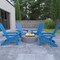 Flash Furniture Blue All-Weather Folding Adirondack Chairs, PK 4 4-JJ-C14505-BLU-GG - alternate 1
